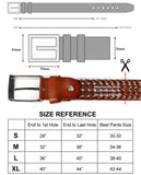 Eurosport Men's Braided Weaved Bonded Leather Dress Belt