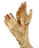 NYFASHION101 Solid Color Classy Elegant Formal Wrist Length Satin Gloves