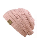 Unisex Trendy Warm Chunky Soft Stretch Cable Knit Slouchy Beanie Skully