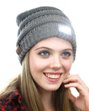 NYFASHION101® LED Hands Free Light Winter Cable Knit Cuff Beanie Hat