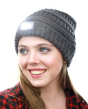 NYFASHION101® LED Hands Free Light Winter Cable Knit Cuff Beanie Hat