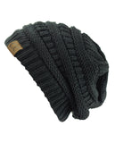 Unisex Trendy Warm Chunky Soft Stretch Cable Knit Slouchy Beanie Skully