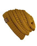 Unisex Trendy Warm Chunky Soft Stretch Cable Knit Slouchy Beanie Skully