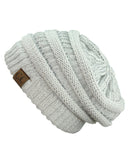 Unisex Trendy Warm Chunky Soft Stretch Cable Knit Slouchy Beanie Skully