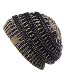 Unisex Trendy Warm Chunky Soft Stretch Cable Knit Slouchy Beanie Skully