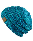 Unisex Trendy Warm Chunky Soft Stretch Cable Knit Slouchy Beanie Skully