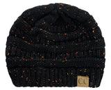 C.C Unisex Colorful Confetti Soft Stretch Cable Knit Beanie Skull Cap