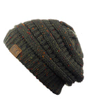 C.C Unisex Colorful Confetti Soft Stretch Cable Knit Beanie Skull Cap