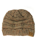 C.C Unisex Colorful Confetti Soft Stretch Cable Knit Beanie Skull Cap