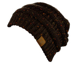 C.C Unisex Colorful Confetti Soft Stretch Cable Knit Beanie Skull Cap