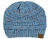 C.C Unisex Colorful Confetti Soft Stretch Cable Knit Beanie Skull Cap