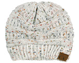 C.C Unisex Colorful Confetti Soft Stretch Cable Knit Beanie Skull Cap