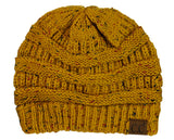 C.C Unisex Colorful Confetti Soft Stretch Cable Knit Beanie Skull Cap