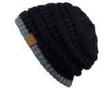 Unisex Trendy Warm Chunky Soft Stretch Cable Knit Slouchy Beanie Skully