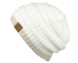 Unisex Trendy Warm Chunky Soft Stretch Cable Knit Slouchy Beanie Skully