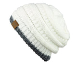 Unisex Trendy Warm Chunky Soft Stretch Cable Knit Slouchy Beanie Skully