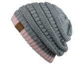 Unisex Trendy Warm Chunky Soft Stretch Cable Knit Slouchy Beanie Skully