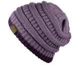 Unisex Trendy Warm Chunky Soft Stretch Cable Knit Slouchy Beanie Skully
