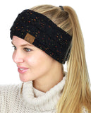 C.C Colorful Confetti Winter Warm Cable Knit Fuzzy Lined Ear Warmer Headband