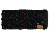 C.C Colorful Confetti Winter Warm Cable Knit Fuzzy Lined Ear Warmer Headband