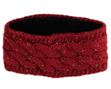 C.C Colorful Confetti Winter Warm Cable Knit Fuzzy Lined Ear Warmer Headband