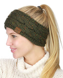 C.C Colorful Confetti Winter Warm Cable Knit Fuzzy Lined Ear Warmer Headband