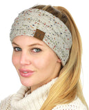 C.C Colorful Confetti Winter Warm Cable Knit Fuzzy Lined Ear Warmer Headband