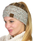 C.C Colorful Confetti Winter Warm Cable Knit Fuzzy Lined Ear Warmer Headband