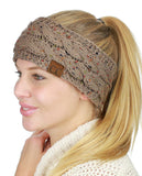 C.C Colorful Confetti Winter Warm Cable Knit Fuzzy Lined Ear Warmer Headband