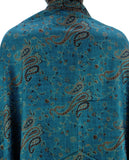 NYFASHION101 Large Soft Double Layer Jacquard Paisley Print Scarf Shawl Wrap- Peacock