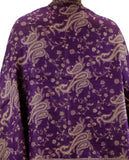 NYFASHION101 Large Soft Double Layer Jacquard Paisley Print Scarf Shawl Wrap- Dark Purple