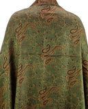 NYFASHION101 Large Soft Double Layer Jacquard Paisley Print Scarf Shawl Wrap- Sage