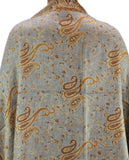 NYFASHION101 Large Soft Double Layer Jacquard Paisley Print Scarf Shawl Wrap- Grey