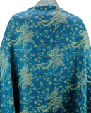 NYFASHION101 Large Soft Double Layer Jacquard Paisley Print Scarf Shawl Wrap- Turquoise
