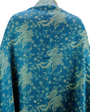 NYFASHION101 Large Soft Double Layer Jacquard Paisley Print Scarf Shawl Wrap- Turquoise