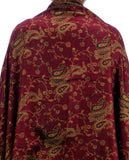 NYFASHION101 Large Soft Double Layer Jacquard Paisley Print Scarf Shawl Wrap-Burgundy