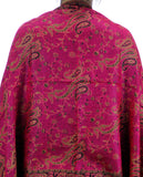 NYFASHION101 Large Soft Double Layer Jacquard Paisley Print Scarf Shawl Wrap-Fuchsia