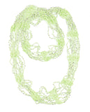 NYFASHION101® Silver-Tone Beaded Skinny Fishnet Infinity Loop Scarf
