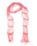 NYFASHION101® Silver-Tone Beaded Skinny Fishnet Shawl Scarf Waist Belt
