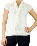 NYFASHION101® Lightweight Lace Fringe Tassel Open Hole Triangle Shawl Scarf