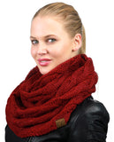 Soft Winter Warm Chunky Knit Cowl Infinity Loop Scarf