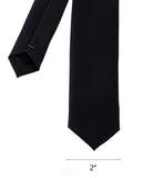 Mens Solid Color 2" Skinny Tie