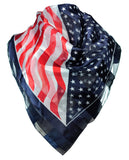 NYFASHION101 Versatile Artistic USA Flag Design 42" Headwrap Square Scarf