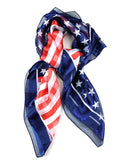 NYFASHION101 Versatile Artistic USA Flag Design 42" Headwrap Square Scarf