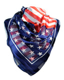 NYFASHION101 Versatile Artistic USA Flag Design 42" Headwrap Square Scarf