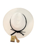 NYFASHION101 Teardrop Dent Braided Trim Casual Panama Fedora Sun Hat