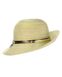 NYFASHION101 Metallic Thread Glossy 3-Tone Band Mini Flop Flip Up Brim Sun Hat
