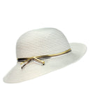 NYFASHION101 Metallic Thread Glossy 3-Tone Band Mini Flop Flip Up Brim Sun Hat