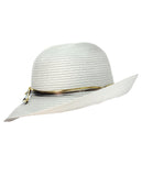 NYFASHION101 Metallic Thread Glossy 3-Tone Band Mini Flop Flip Up Brim Sun Hat