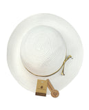 NYFASHION101 Metallic Thread Glossy 3-Tone Band Mini Flop Flip Up Brim Sun Hat